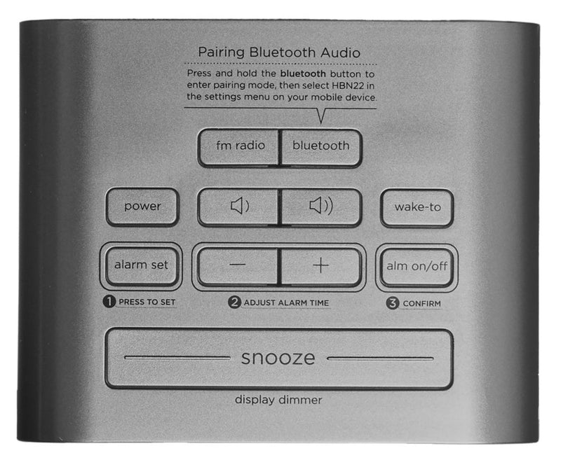 iHome Alarm Clock - HBN22 - Preset Bluetooth FM Clock Radio with Dual USB Charging