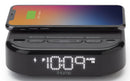 iHome Alarm Clock - HW22 - Pre-set Clock with Qi Wireless Charging, Dual USB Fast Charging, and Single Day Alarm